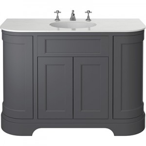 Heritage Wilton 1200mm Curved single - Graphite [WIGRCU] [BASIN,WORKTOP AND TAPS NOT INCLUDED]