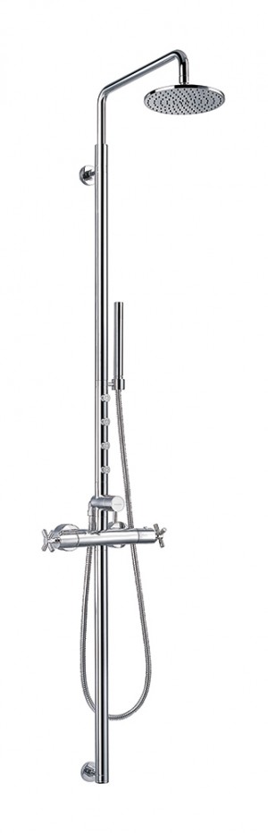 Flova XLSP XL Exposed Thermostatic Shower Column with Handshower Chrome