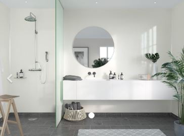 Fibo F110-HG Timeless Crystal White Gloss Aqualock Wall Panel 2400x600mm