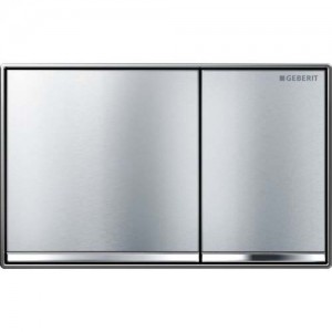 Geberit Omega60 Flush Plate - Brushed Chrome [115081GH1]