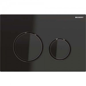 Geberit Sigma21 Dual Flush Plate - Matt Black / Matt Black Chrome [115651SJ1]