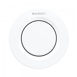 Geberit Single Flush Button Pneumatic Type 01 - For use with Sigma 8cm Concealed cisterns - Plastic - White [116041111]