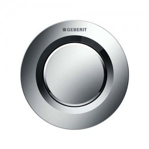 Geberit Single Flush Button Pneumatic Type 01 - For use with Sigma 8cm Concealed cisterns - Plastic - Gloss chrome [116041211]