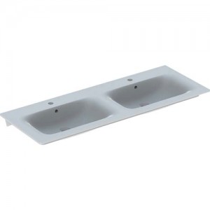 Geberit Renova 130cm Slim Rim Washbasin - Centred Tap hole - White [122230000]