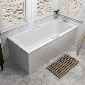 Eastbrook 42.0021 Portland Single Ended Bath (Twin Grip) 1800x800mm (depth 440mm) 5mm Acrylic (Bath Panels NOT Included)