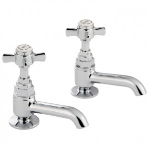 Pegler Sequel Basin Pillar Taps - Long Nose - Chrome [477036]