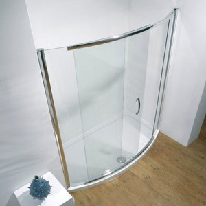 Kudos 4SPB70S Infinite Fixed Side Panel 700mm to suit Bow Fronted Sliding Shower Door Chrome Frame