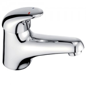 Pegler Haze Monobloc Basin Mixer - Eco function with sprung plug waste - Chrome [4G4012]