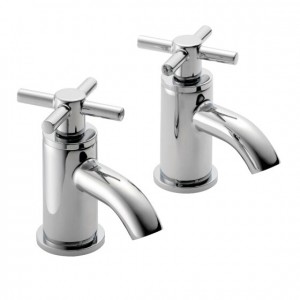 Pegler Xia Basin Pillar Taps (Pair) - Chrome [4K8005]