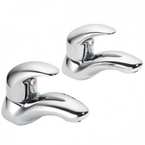 Pegler Signia Bath Pillar Taps (Pair) - Chrome [4L2102]