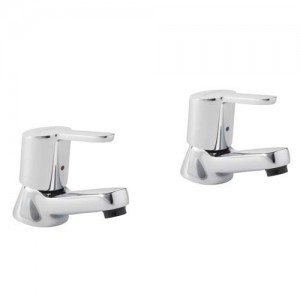 Pegler Araya Basin Pillar Taps (Pair) - Chrome [4S1201]