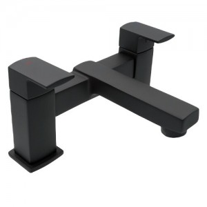 Pegler Manta Matt Black Bath Filler [4S8010]