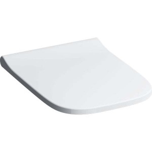 Geberit Smyle Slim soft close seat and cover to suit premium WC (wrap over) - White [500237011]