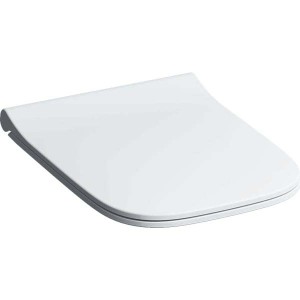 Geberit Smyle Slim soft close seat and cover to suit premium WC (Sandwich) - White [500240011]