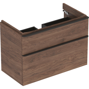 Geberit 500354JR1 Smyle Square 900mm Vanity Unit & Two Drawers - Hickory