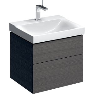 Geberit 500506431 Xeno2 600mm Vanity Unit with Two Drawers & LED - Scultrura Grey (Basin not included)