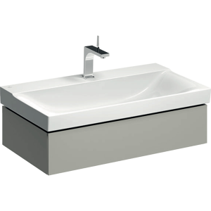 Geberit 500508001 Xeno2 900mm Vanity Unit with One Drawer & LED Lighting - Grey (Basin not included)