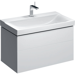 Geberit 500509011 Xeno2 900mm Vanity Unit with Two Drawers & LED Lighting - White (Basin not included)