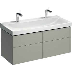 Geberit 500518001 Xeno2 1200mm Vanity Unit with Four Drawers & LED Lighting - Grey (Basin or Brassware NOT Included)