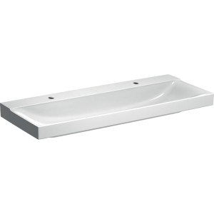 Geberit Xeno2 Basin 120cm Two tap hole - White [500550011]