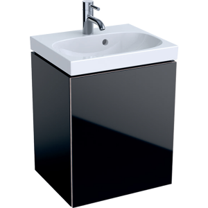 Geberit 500608161 Acanto Compact 445mm Cloakroom Vanity Unit - Matt Black (Basin and Brassware NOT included)