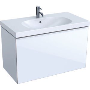 Geberit 500612012 Acanto 890mm Vanity Unit with Drawer - White (Basin & Brassware NOT Included)
