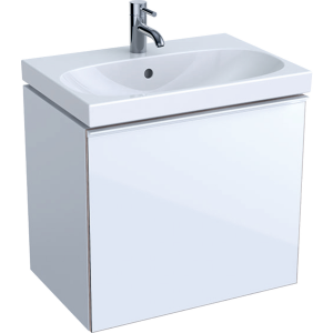 Geberit 500614012 Acanto Compact 595mm Vanity Unit with Drawer - White (Basin and Brassware NOT Included)