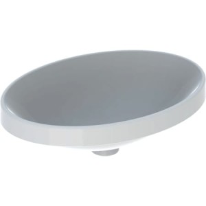 Geberit VariForm Oval Countertop 55 x 40cm. No tap hole no overflow - White [500718012]