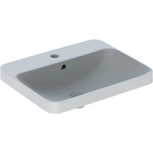 Geberit VariForm Rectangular Countertop 55 x 45cm 1 tap hole - White [500740012]