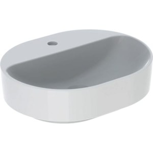 Geberit VariForm Elliptic Sit-on 50 x 40cm. 1 tap hole no overflow - White [500776012]