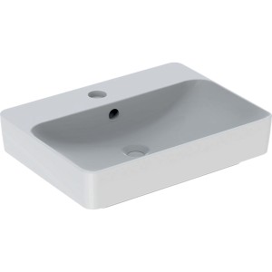 Geberit VariForm Rectangular Sit-on 60 x 45cm 1 tap hole - White [500780012]