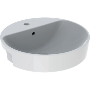 Geberit VariForm Round Semi-Recessed 50cm dia 1 tap hole - White [500782012]