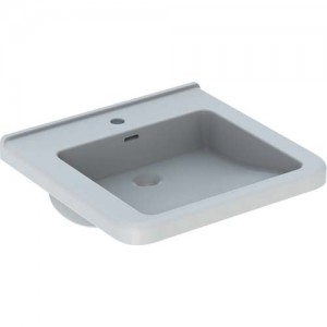 Geberit Selnova Comfort 65cm Square Washbasin - Centred Tap hole - White [500788017]