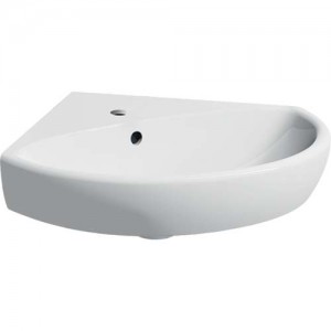 Geberit Selnova 59cm Corner Washbasin - White - 1 Tap hole [501050007]