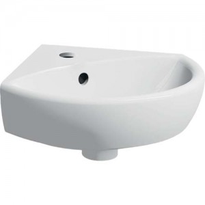 Geberit Selnova 41cm Corner Washbasin - White - 1 Tap hole [501445007]