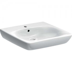 Geberit Selnova Comfort 55cm Square Washbasin - White - 1 Tap hole [501461007]