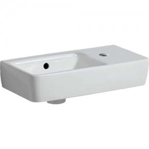 Geberit Selnova Compact 50cm Washbasin with Right Hand shelf space - White [501513007]