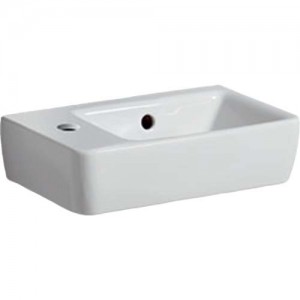 Geberit Selnova Compact 40cm Handrinse Basin - White - Left Tap hole [501518007]