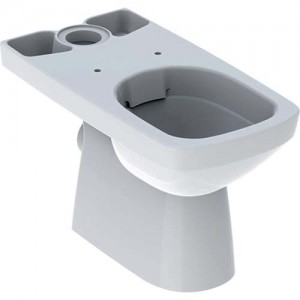 Geberit Selnova Square - Rimless Floorstanding Close Coupled Pan - White [501563017] - Open Back (WC pan only)