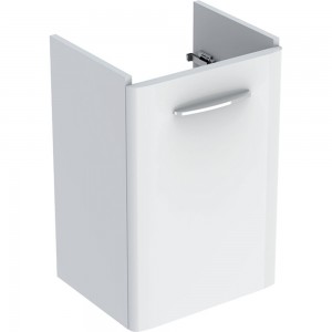 Geberit 500183011 Selnova Square Cabinet for 450mm Hand Basin with Shelf Surface - White (BASIN NOT INCLUDED)
