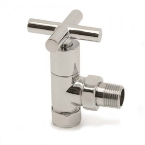 Pegler 632302 Terrier Radiator Valve Cross Top Modern Angle Chrome