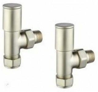 Pegler 632305 Terrier Radiator Valve Modern Angle Satin Nickel