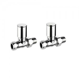 Pegler 632306 Terrier Radiator Valve Modern Straight Chrome