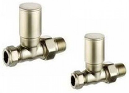 Pegler 632307 Terrier Radiator Valve Modern Straight Satin Nickel