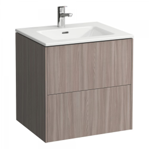 Laufen 649602621041 Pro S Vanity Unit - Slim Washbasin & 2x Drawers 500x600x610mm Light Elm (Vanity Unit & Washbasin Only - Brassware NOT Included)