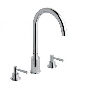 Eastbrook 79.0035 Prado Lever 3 Hole Deck Basin MIxer Chrome