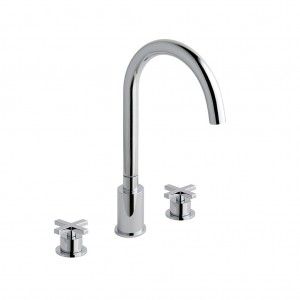 Eastbrook 79.0046 Prado Star 3 Hole Bath Filler Chrome