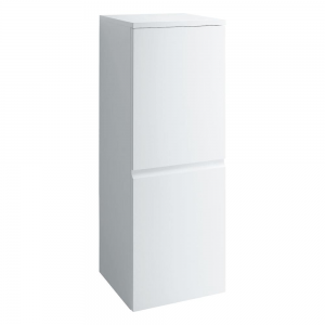 Laufen 831120954631 Pro S Medium Cabinet - 1x Right Hinged Door & 2x Glass Shelves 350x355x1000mm Matt White