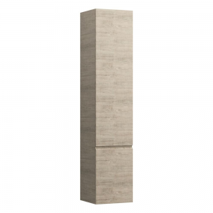 Laufen 831220954791 Pro S Tall Cabinet - 1x Right Hinged Door & 4x Glass Shelves 350x335x1650mm Bright Oak