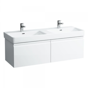 Laufen 835720964801 Pro S Vanity Unit - 2x Drawer 390x450x1260mm Graphite (Vanity Unit Only - Basin NOT Included)